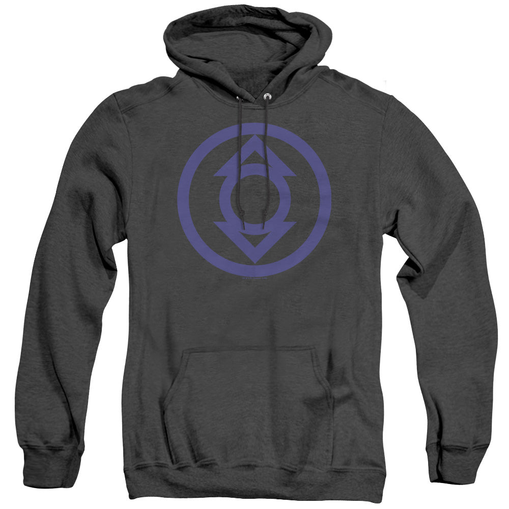 Green Lantern Blue Emblem Mens Heather Hoodie Black Officially Licensed