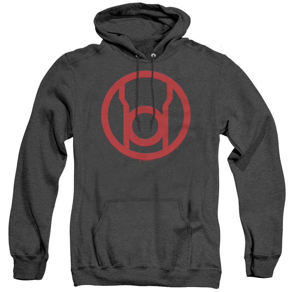 Green Lantern Red Emblem Mens Heather Hoodie Black Officially Licensed