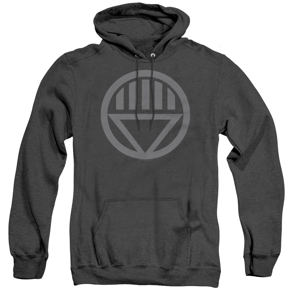 Green Lantern Grey Emblem Mens Heather Hoodie Black Officially Licensed