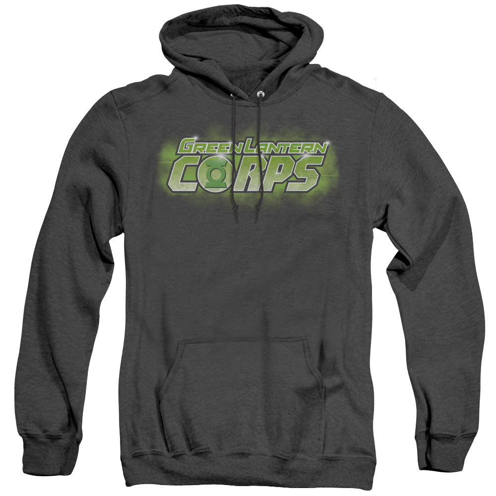 Green Lantern Gl Corps Title Mens Heather Hoodie Black Officially Licensed