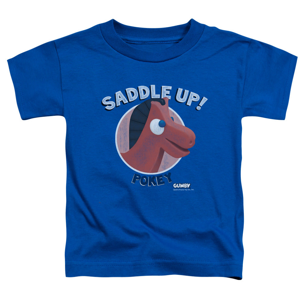 Gumby Saddle Up Toddler Kids Youth T Shirt Royal Blue