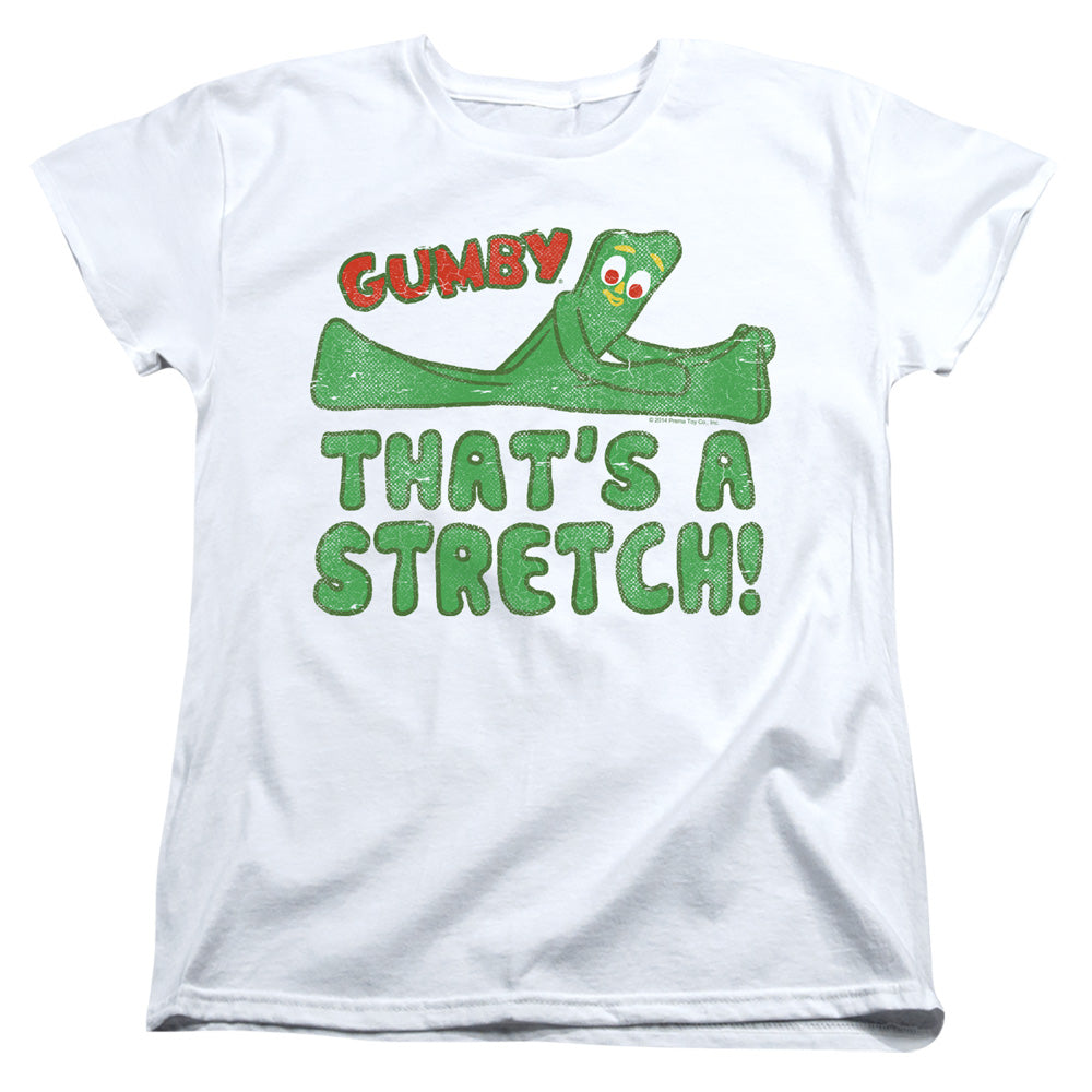Gumby That's a Stretch Womens T Shirt White