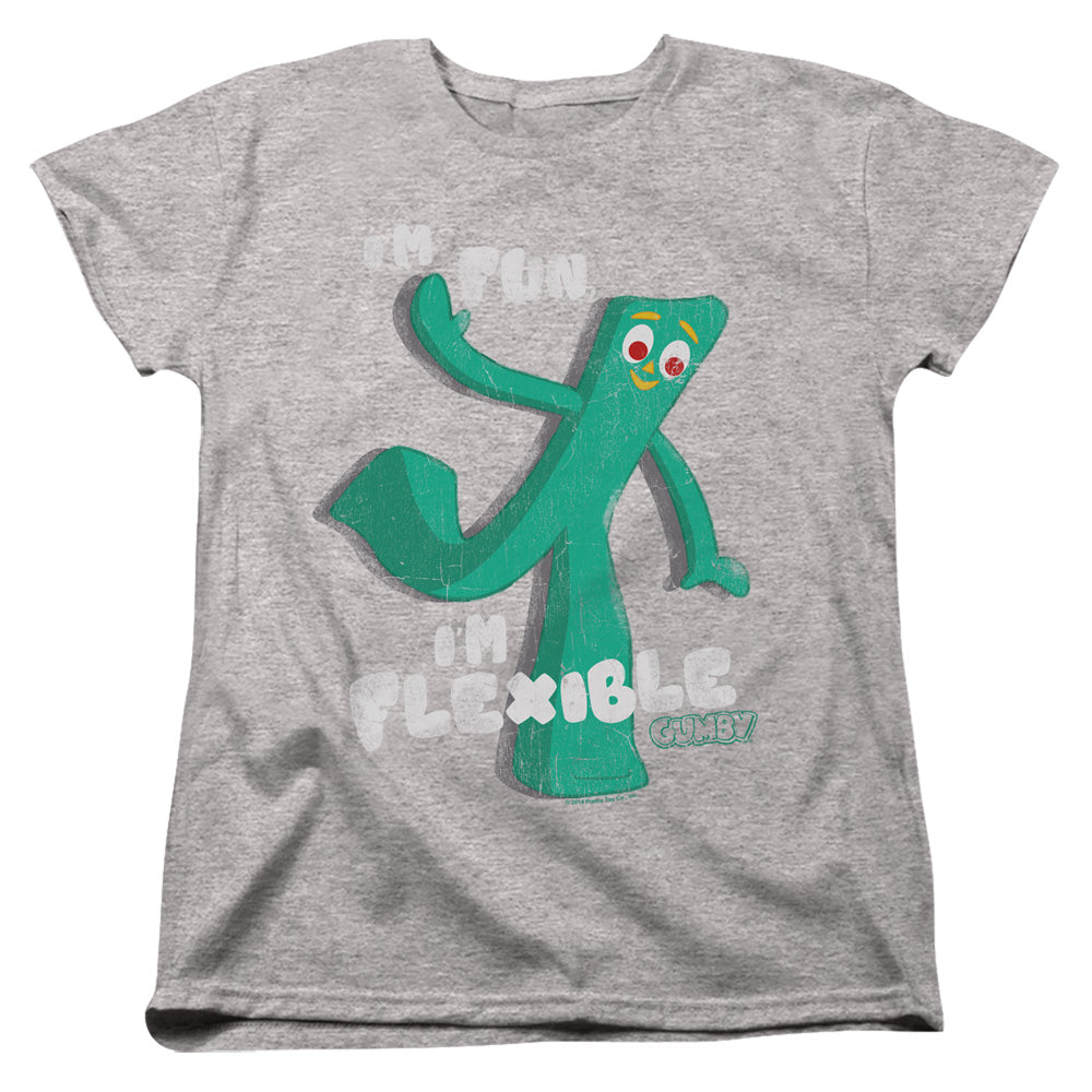 Gumby Flex Womens T Shirt Athletic Heather