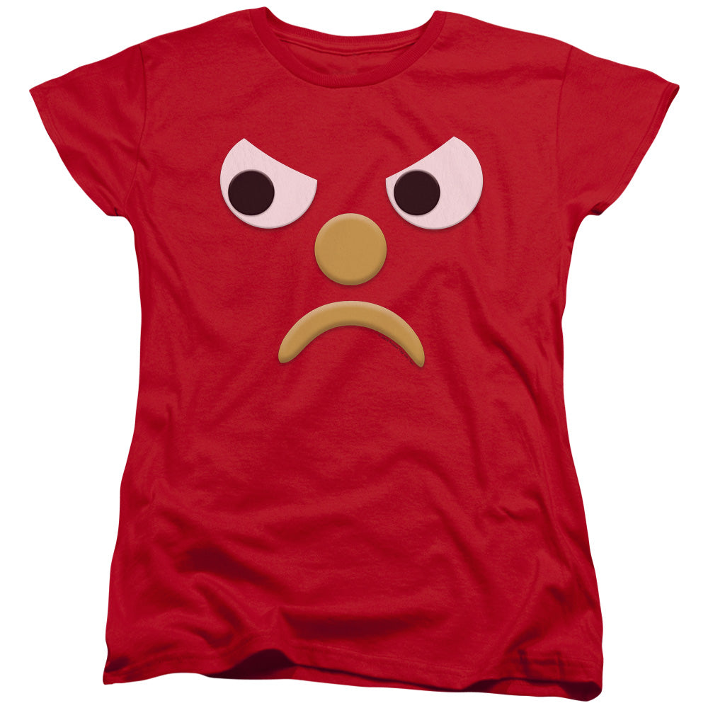Gumby Blockhead G Womens T Shirt Red