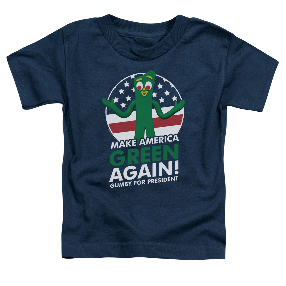Gumby for President Toddler Kids Youth T Shirt Navy