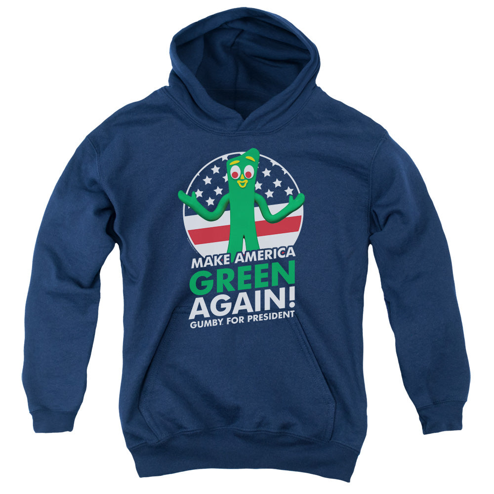 Gumby for President Kids Youth Hoodie Navy