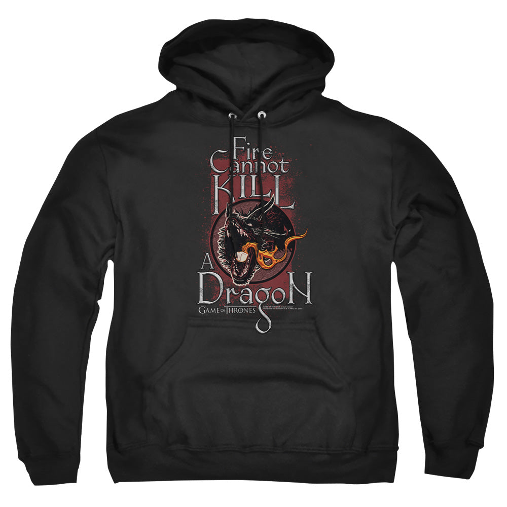 Game Of Thrones Fire Cannot Kill A Dragon Mens Hoodie Black Officially Licensed