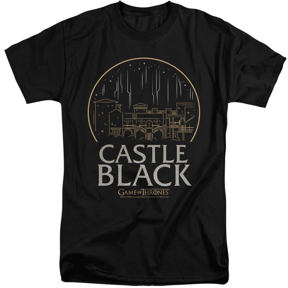 Game Of Thrones Castle Black Mens Tall T Shirt Black Officially Licensed
