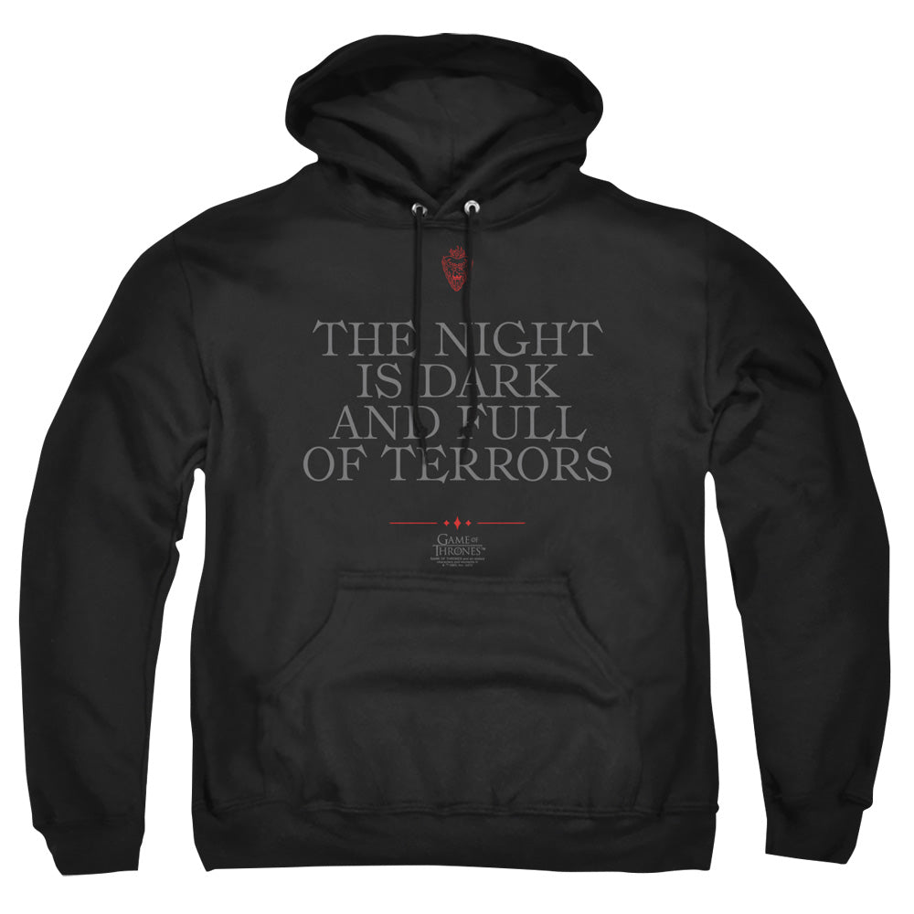 Game Of Thrones Night Is Dark Mens Hoodie Black Officially Licensed