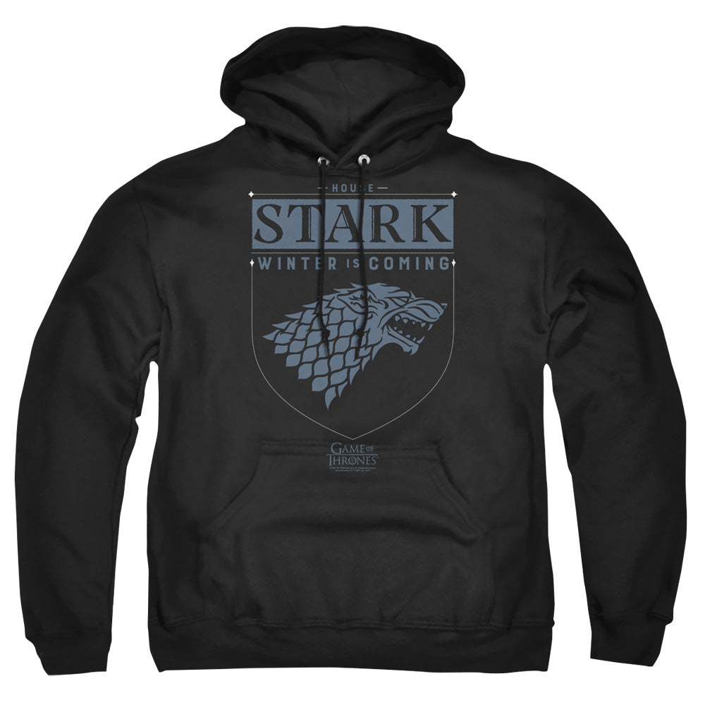 Game Of Thrones House Stark Sigil Mens Hoodie Black Officially Licensed