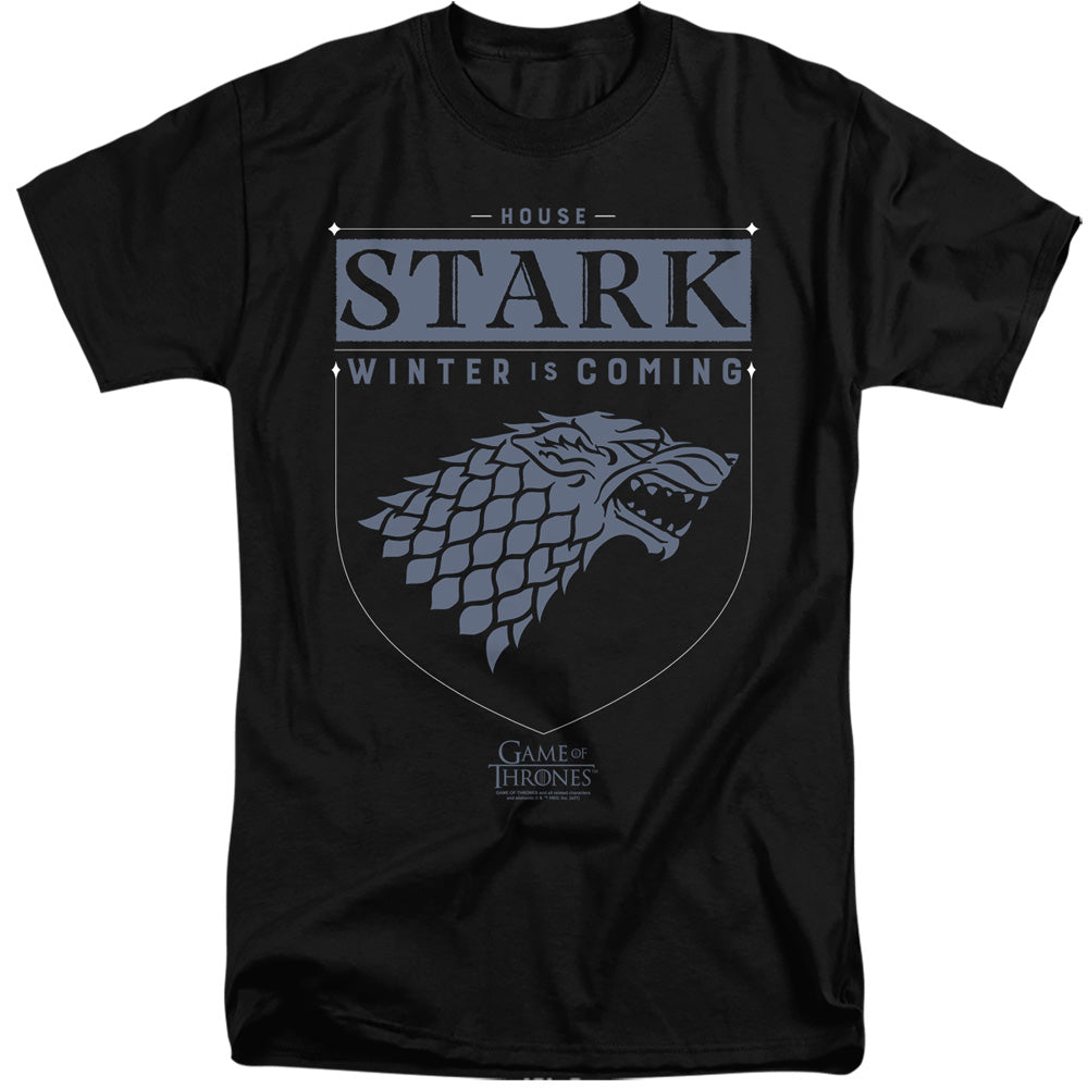 Game Of Thrones House Stark Sigil Mens Tall T Shirt Black Officially Licensed