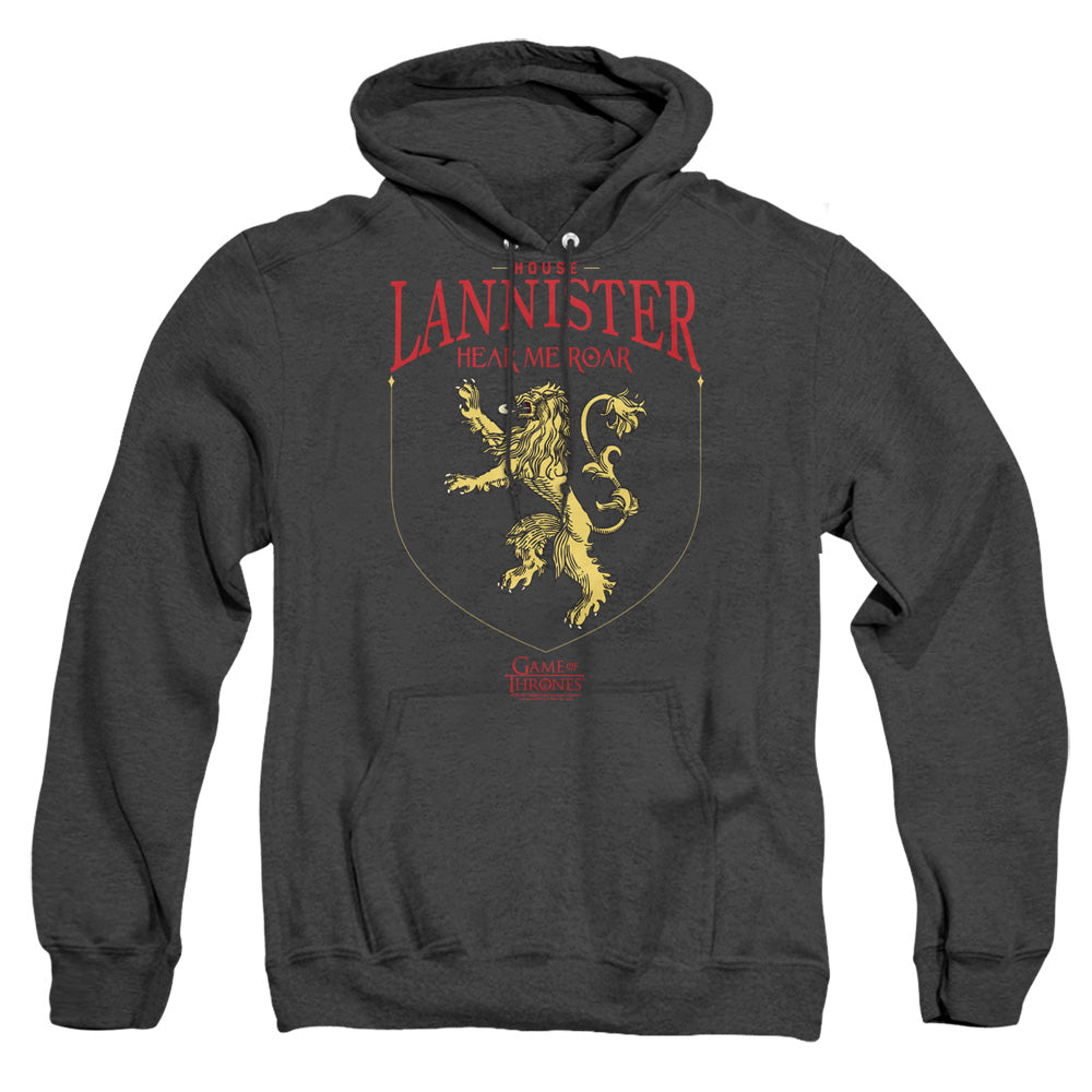 Game Of Thrones House Lannister Sigil Mens Heather Hoodie Black Officially Licensed