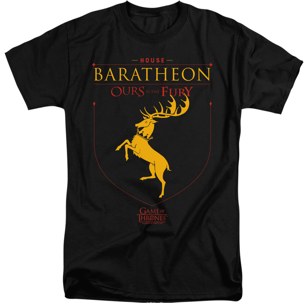 Game Of Thrones House Baratheon Sigil Mens Tall T Shirt Black Officially Licensed