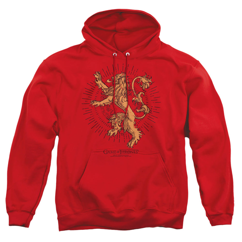 Game Of Thrones Lannister Burst Sigil Mens Hoodie Red Officially Licensed