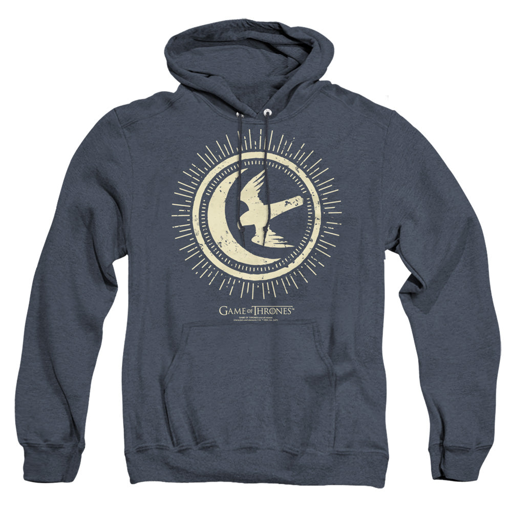 Game Of Thrones Arryn Burst Sigil Mens Heather Hoodie Navy Officially Licensed