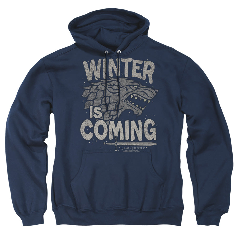 Game Of Thrones Winter Is Coming Mens Hoodie Navy Officially Licensed