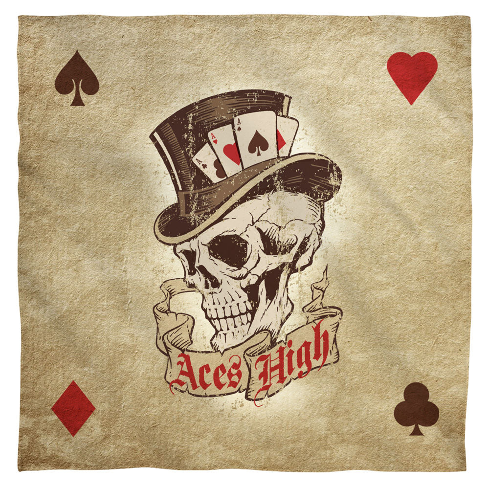 Poker Cards Aces High Bandana Officially Licensed