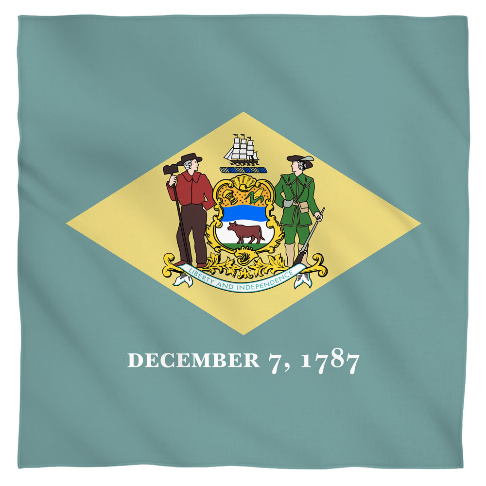 Delaware Flag USA State Flag Bandana Officially Licensed