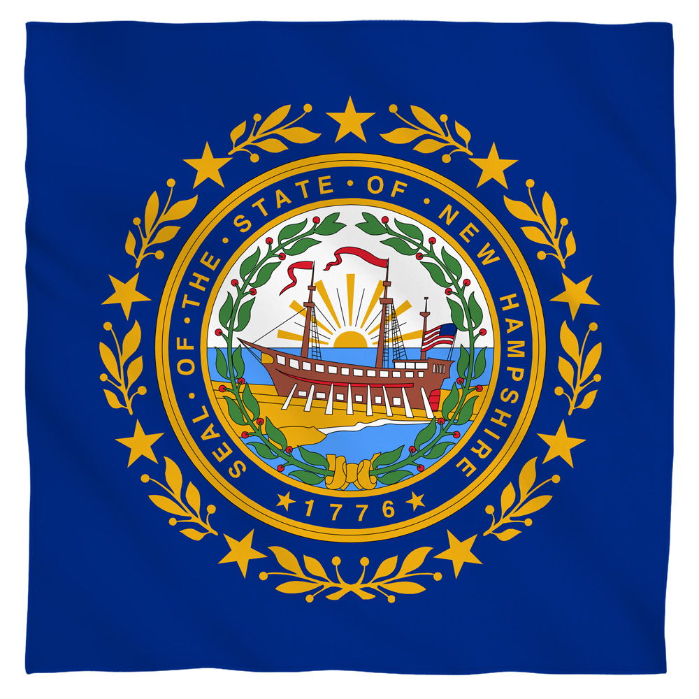 New Hampshire Flag USA State Flag Bandana Officially Licensed
