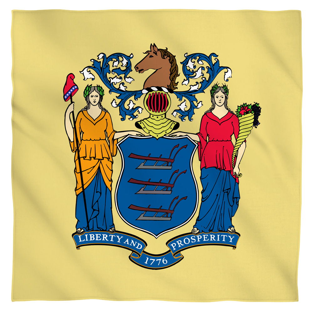 New Jersey Flag USA State Flag Bandana Officially Licensed