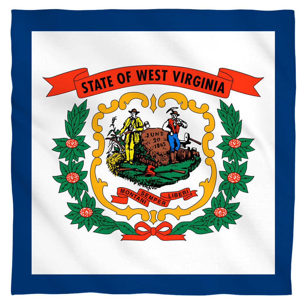 West Virginia Flag USA State Flag Bandana Officially Licensed