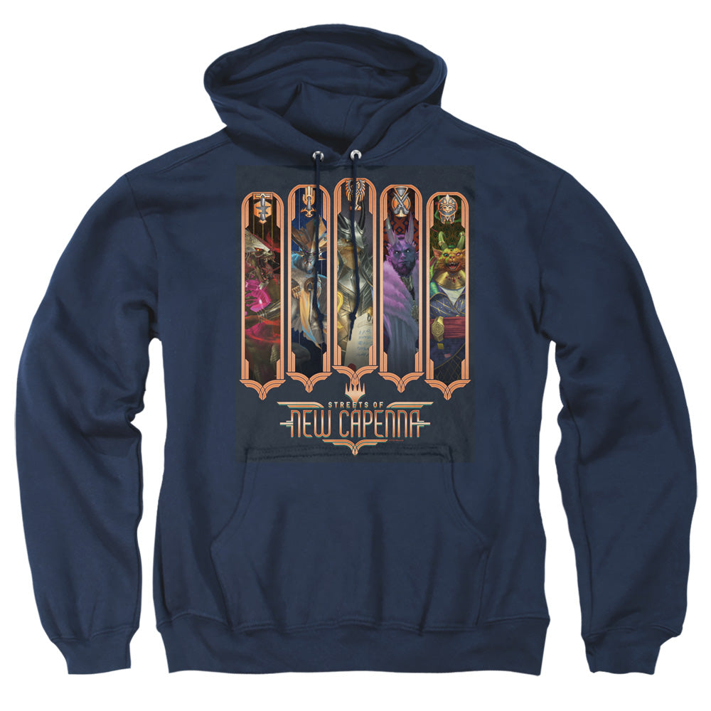 Magic The Gathering The Five Houses Mens Hoodie Navy Officially Licensed