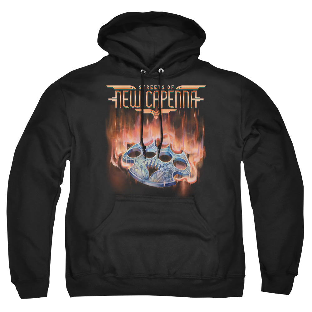 Magic The Gathering Burning Knuckles With Logo Mens Hoodie Black Officially Licensed