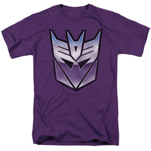 Load image into Gallery viewer, Transformers Vintage Decepticon Logo Mens T Shirt Purple