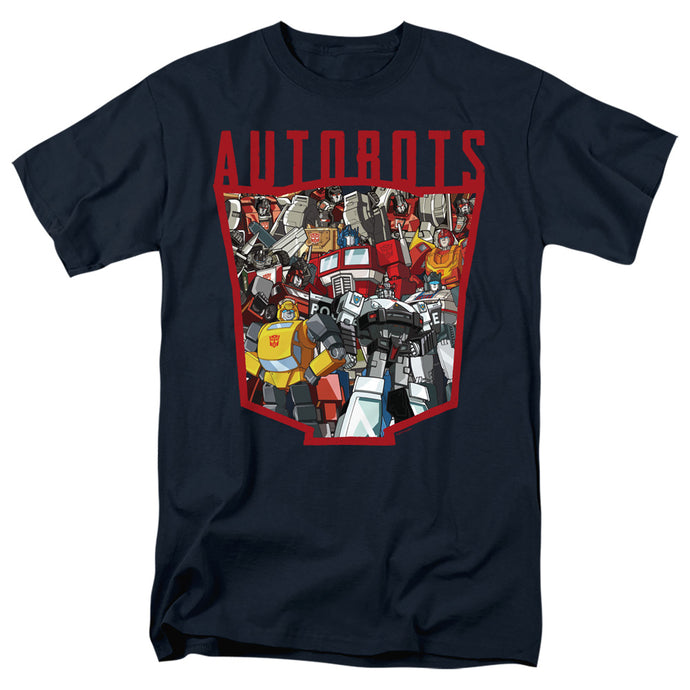 Transformers Autobot Collage Mens T Shirt Navy Blue