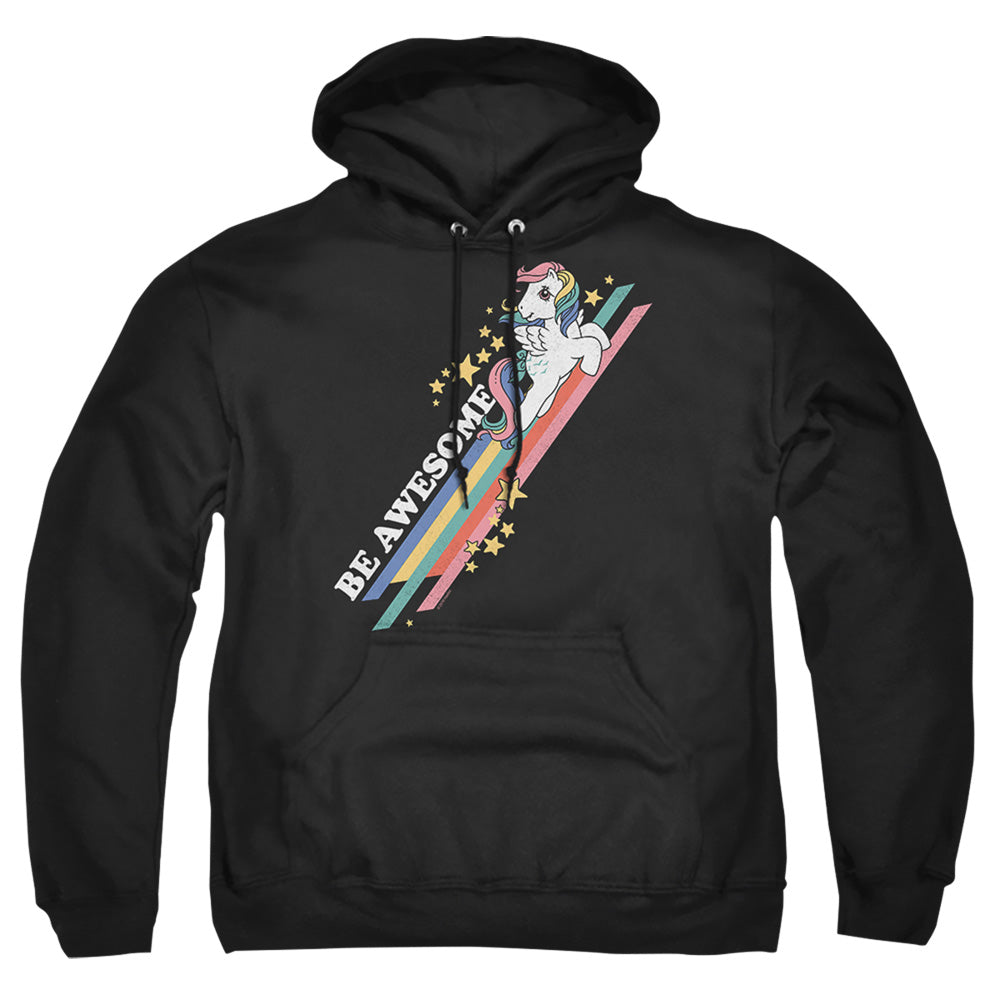 My Little Pony Retro Be Awesome Mens Hoodie Black Officially Licensed