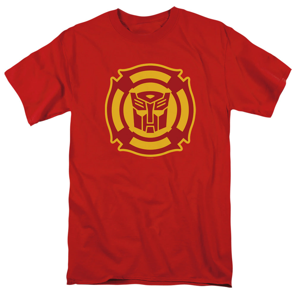 Transformers Rescue Bots Logo Mens T Shirt Red