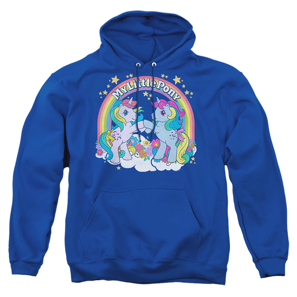 My Little Pony Retro Unicorn Fist Bump Mens Hoodie Royal Blue Officially Licensed