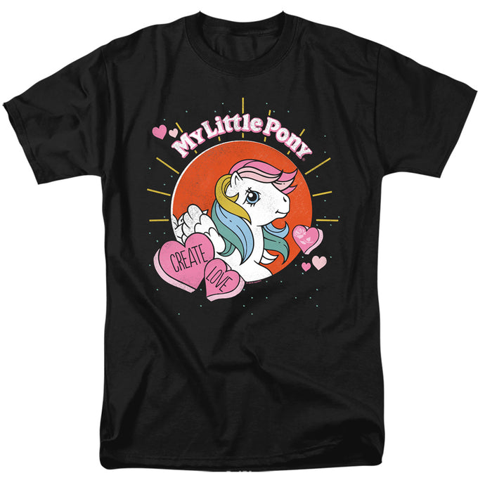 My Little Pony Retro Create Love Mens T Shirt Black