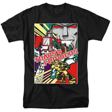 Load image into Gallery viewer, Transformers Comic Poster Mens T Shirt Black