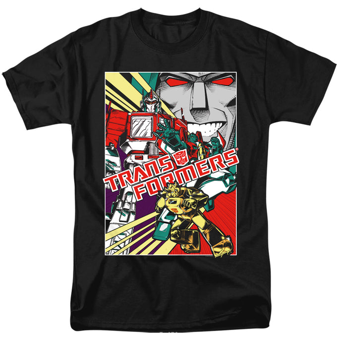 Transformers Comic Poster Mens T Shirt Black