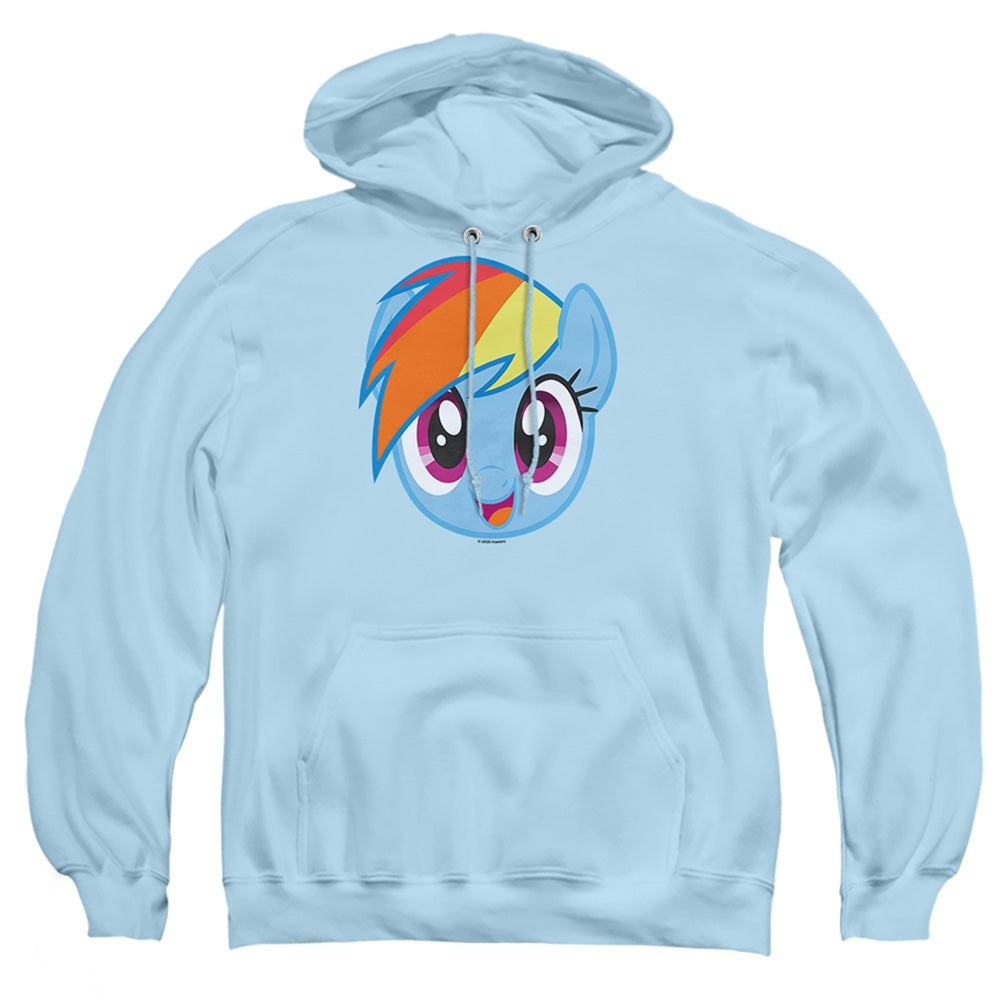 My Little Pony Rainbow Dash Head Mens Hoodie Light Blue Officially Licensed