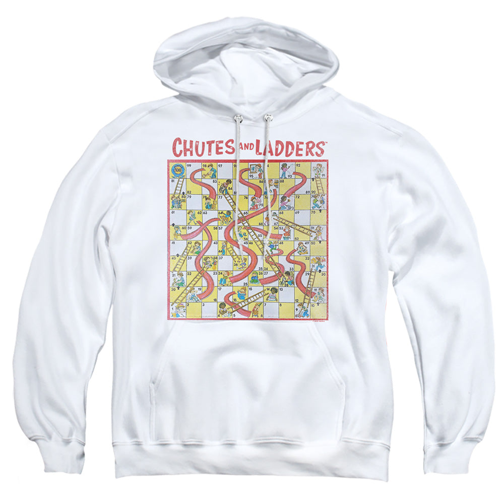 Chutes And Ladders 79 Game Board Mens Hoodie White Officially Licensed