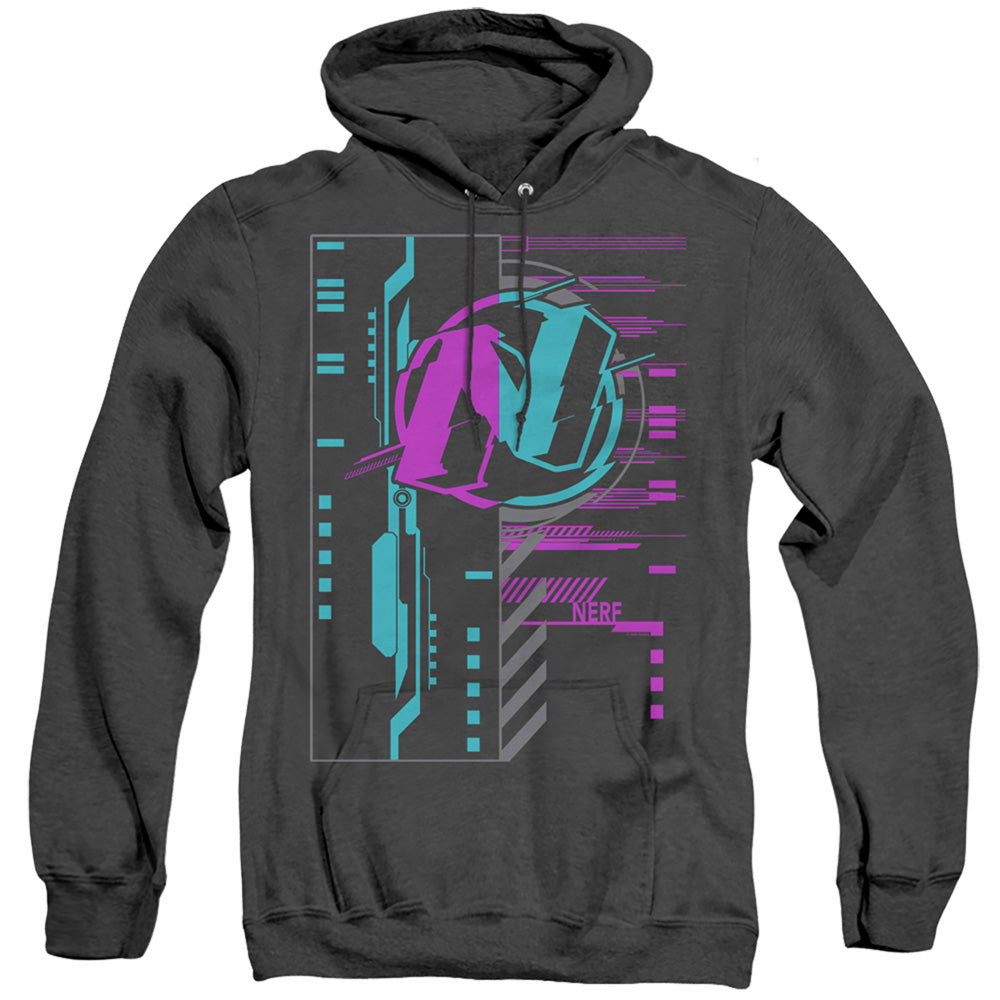 Nerf Cyber Mens Heather Hoodie Black Officially Licensed
