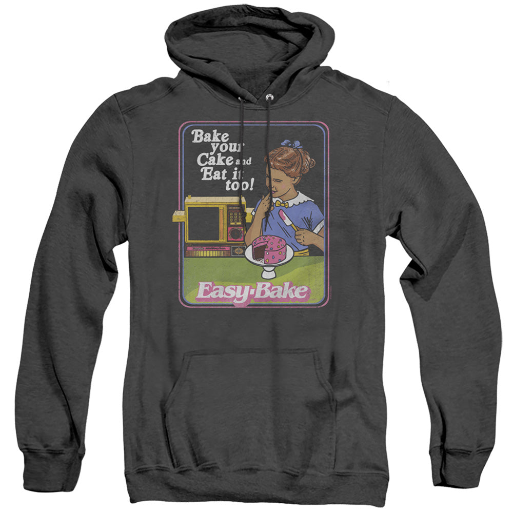 Easy Bake Oven Bake Your Cake Mens Heather Hoodie Black Officially Licensed
