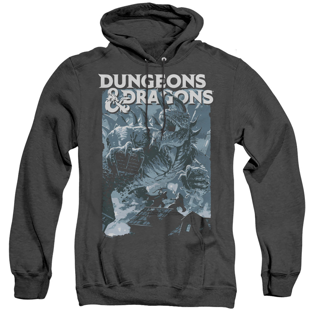 Dungeons And Dragons Tarrasque Mens Heather Hoodie Black Officially Licensed