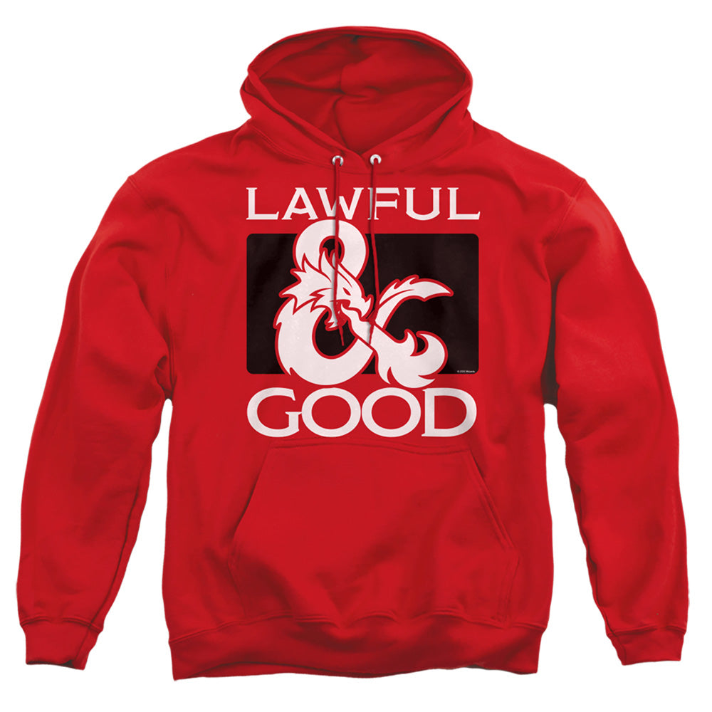 Dungeons And Dragons Lawful Good Mens Hoodie Red Officially Licensed