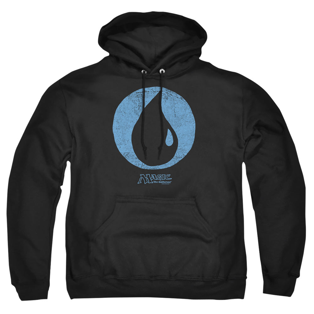 Magic The Gathering Blue Symbol Mens Hoodie Black Officially Licensed