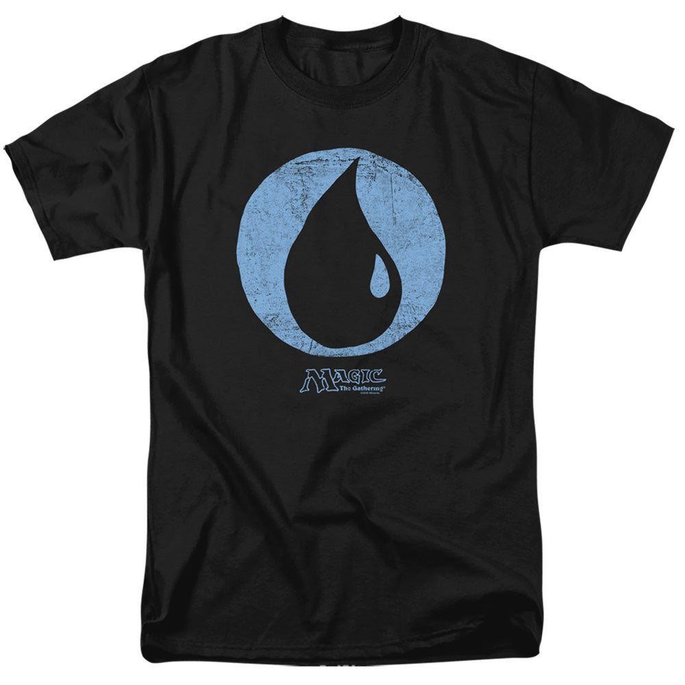 Magic The Gathering Blue Symbol Mens T Shirt Black Officially Licensed