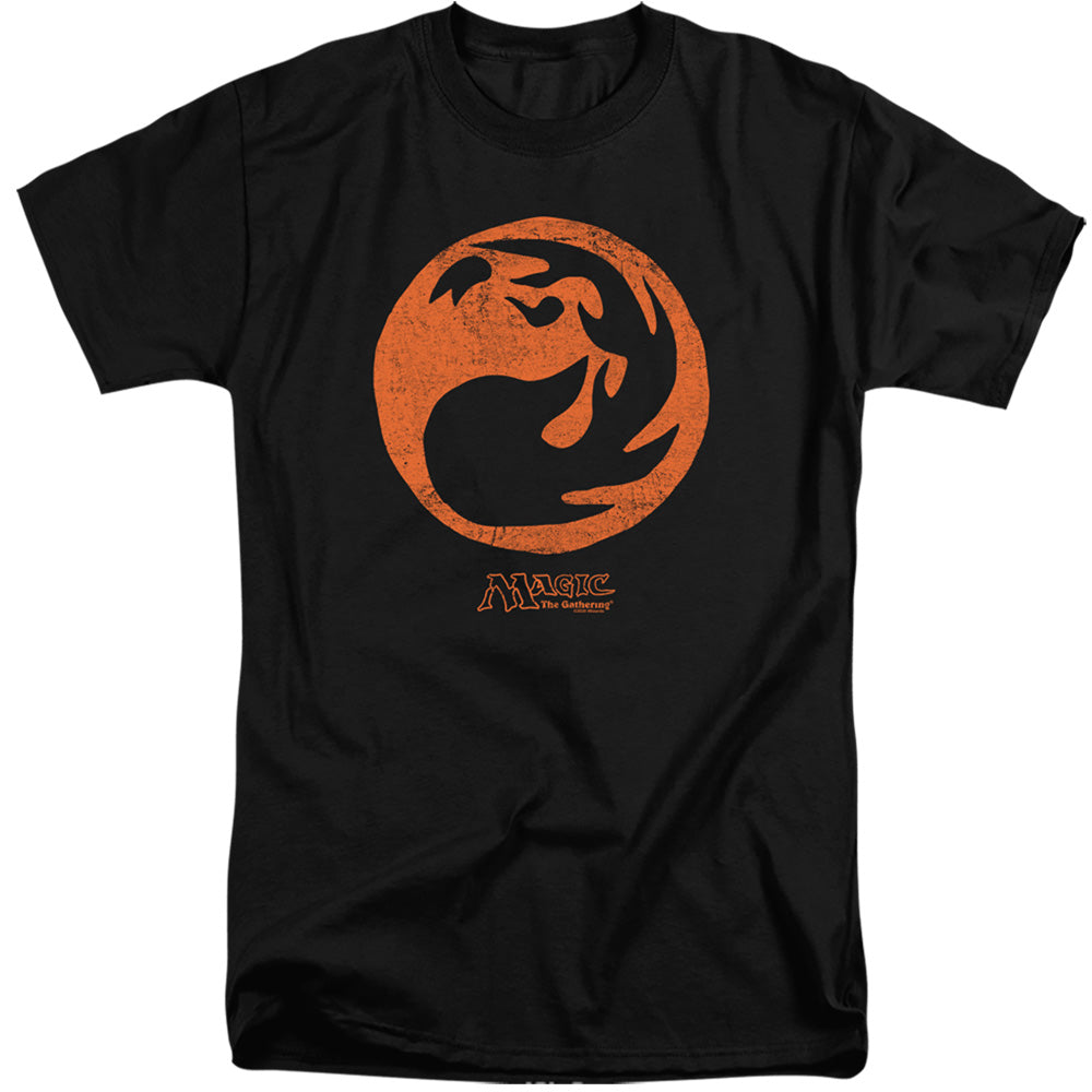 Magic The Gathering Red Symbol Mens Tall T Shirt Black Officially Licensed