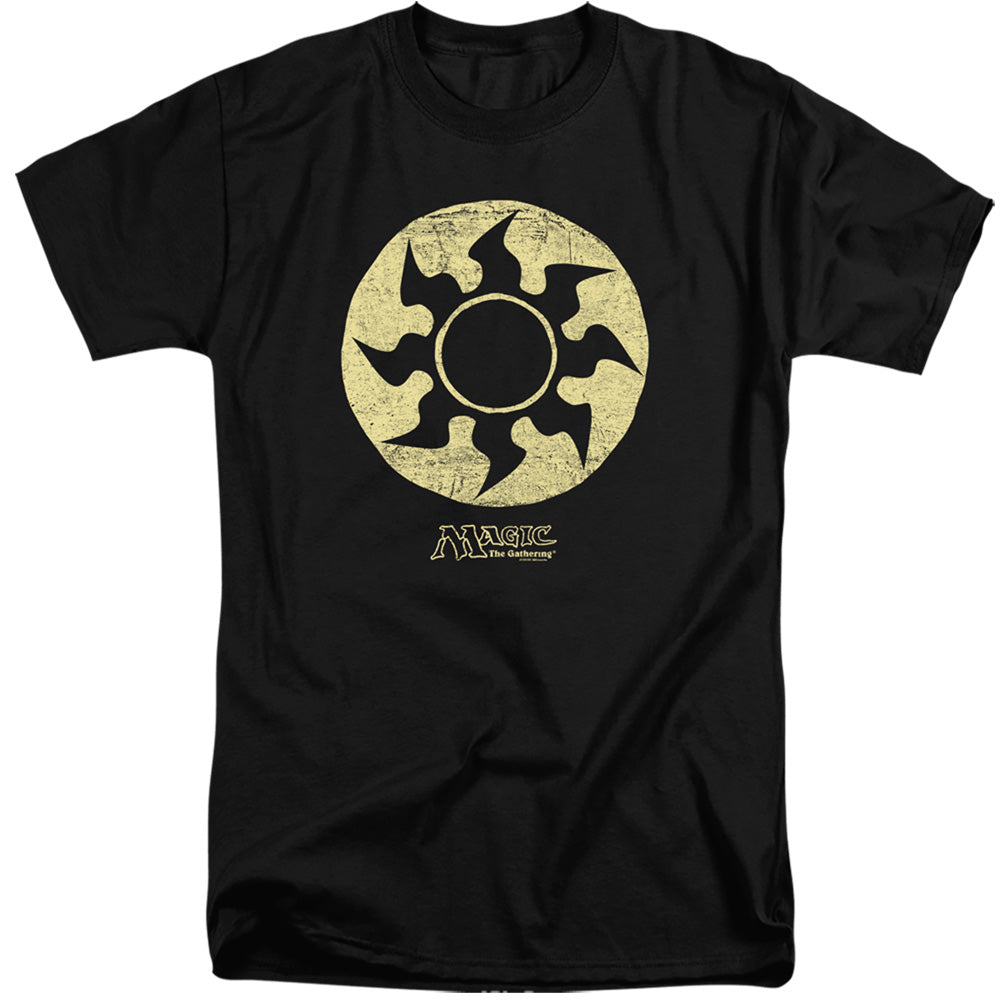 Magic The Gathering White Symbol Mens Tall T Shirt Black Officially Licensed