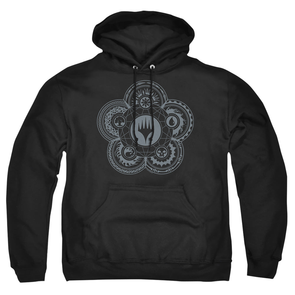 Magic The Gathering Icon Glyph Mens Hoodie Black Officially Licensed