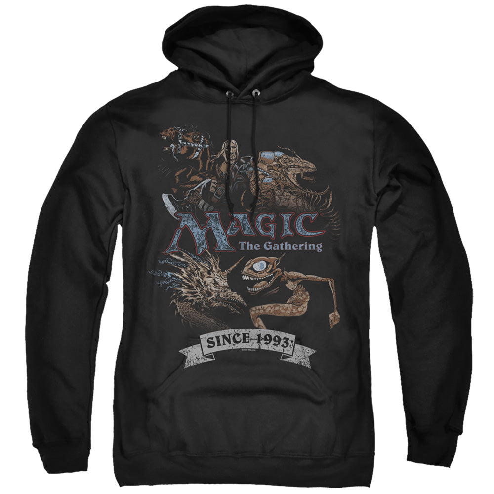 Magic The Gathering Four Pack Retro Mens Hoodie Black Officially Licensed
