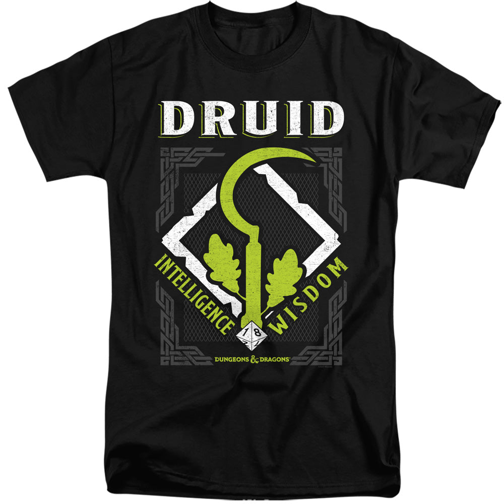 Dungeons And Dragons Druid Mens Tall T Shirt Black Officially Licensed