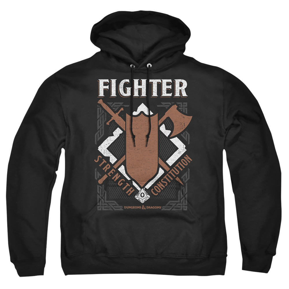 Dungeons And Dragons Fighter Mens Hoodie Black Officially Licensed