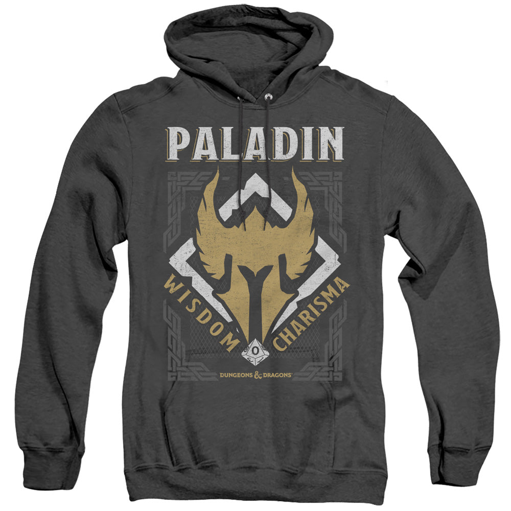 Dungeons And Dragons Paladin Mens Heather Hoodie Black Officially Licensed